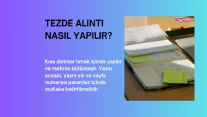Tezde Alıntı Nasıl Yapılır?